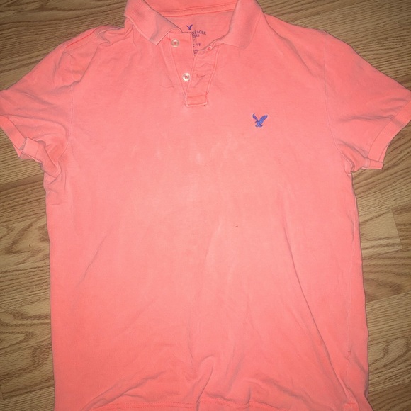 Salmon, American Eagle polo shirts for men - Picture 1 of 4